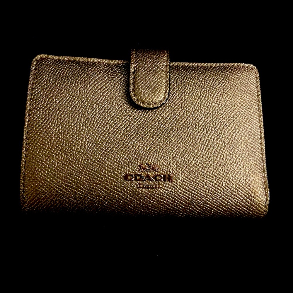 Coach gold wallet